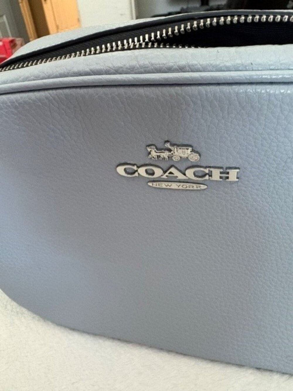Ice Blue Coach Crossbody Purse